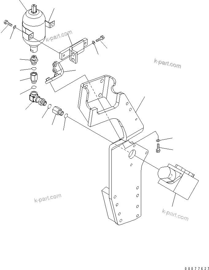 Komatsu parts book diagram for PC450LCHD-8 S/N K50001-UP: ATTACHMENT LINES (ACCUMULATOR LOWER) (1 ACTUATOR)