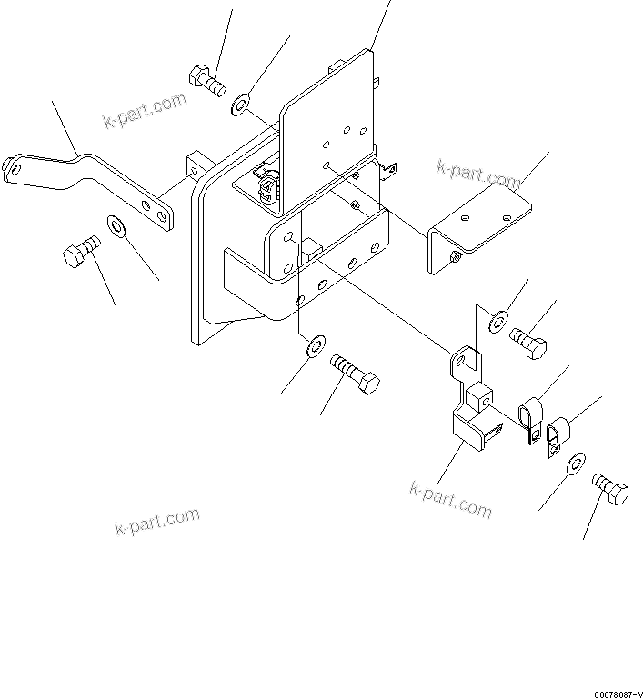 Komatsu parts book diagram for PC450LCHD-8 S/N K50001-UP: QUICK COUPLER LINES (BRACKET) (2 ACTUATOR) (#K50001-K50015)