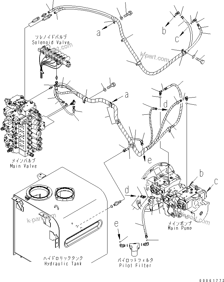 Komatsu parts book diagram for PC450LCHD-8 S/N K50001-UP: LS LINE