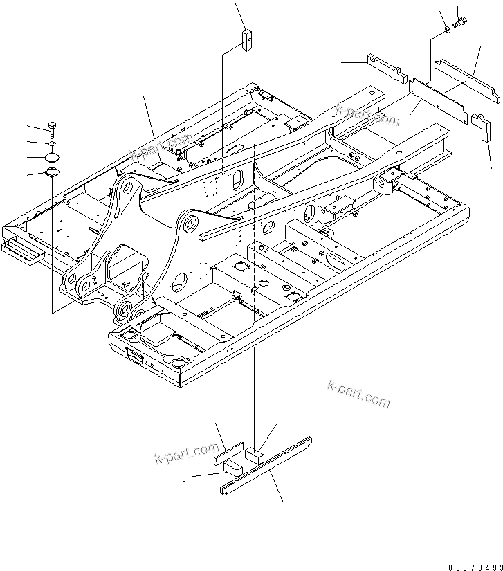 Komatsu parts book diagram for PC450LCHD-8 S/N K50001-UP: REVOLVING FRAME (1/2) (DEMOLITION SPEC.) (#K50350-)
