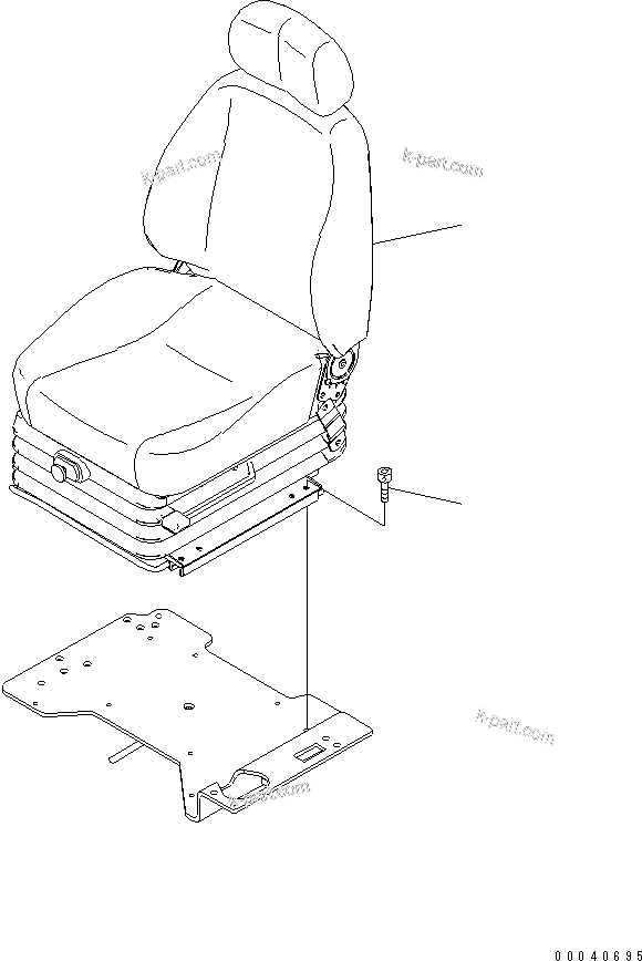 Komatsu parts book diagram for PC450LCHD-8 S/N K50001-UP: OPERATORґS SEAT (SUSPENSION) (#K50001-K50487)