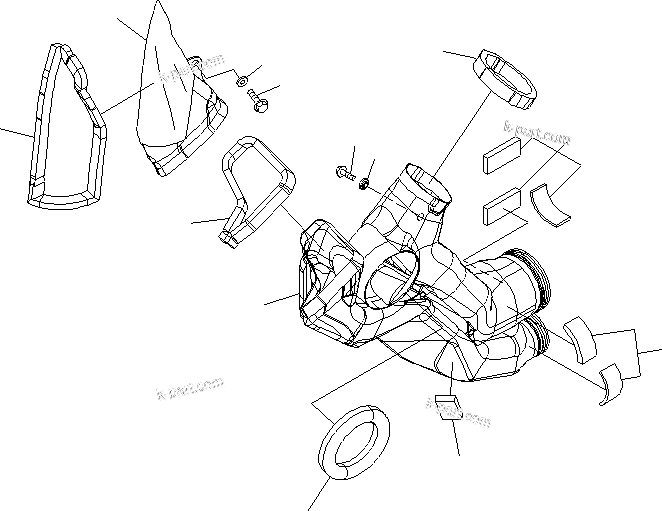 Komatsu parts book diagram for PC450LCHD-8 S/N K50001-UP: OPERATORґS CAB (CAB IN PARTS) (MONITOR DUCT)