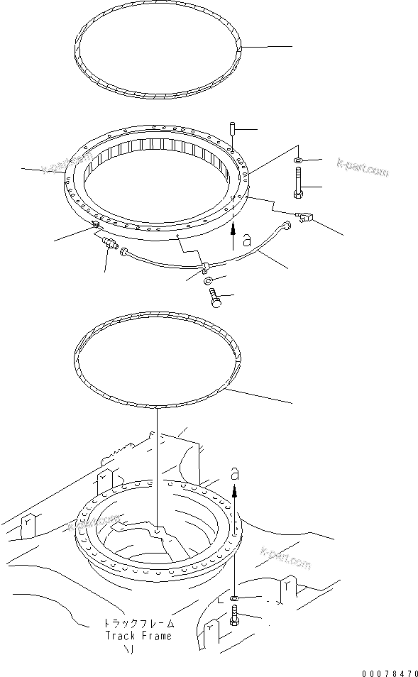Komatsu parts book diagram for PC450LCHD-8 S/N K50001-UP: HOOD (1/4)
