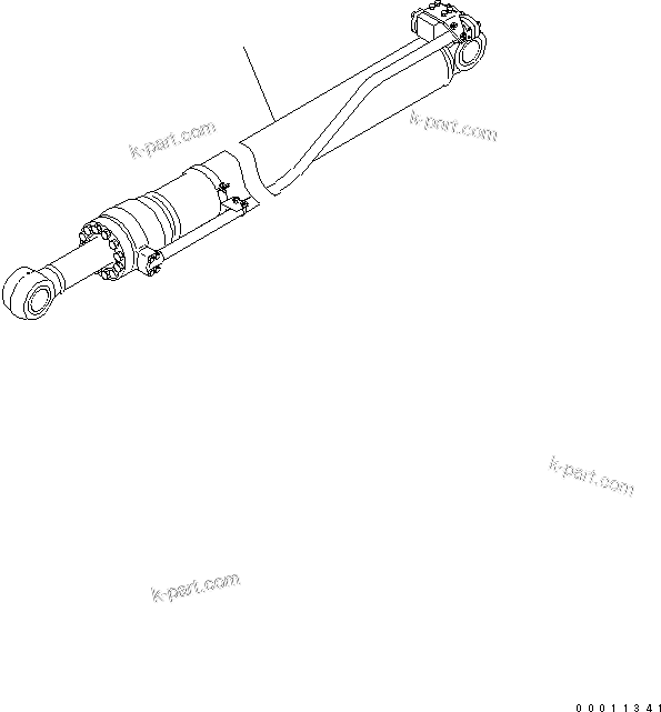 Komatsu parts book diagram for PC450LCHD-8 S/N K50001-UP: ARM CYLINDER (EXCEPT 2.4M ARM)