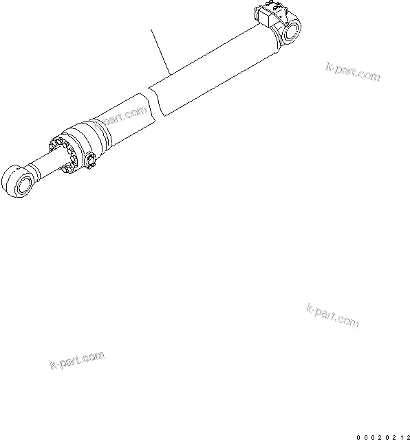 Komatsu parts book diagram for PC450LCHD-8 S/N K50001-UP: ARM CYLINDER (FOR BURST VALVE) (FOR 2.4M ARM)