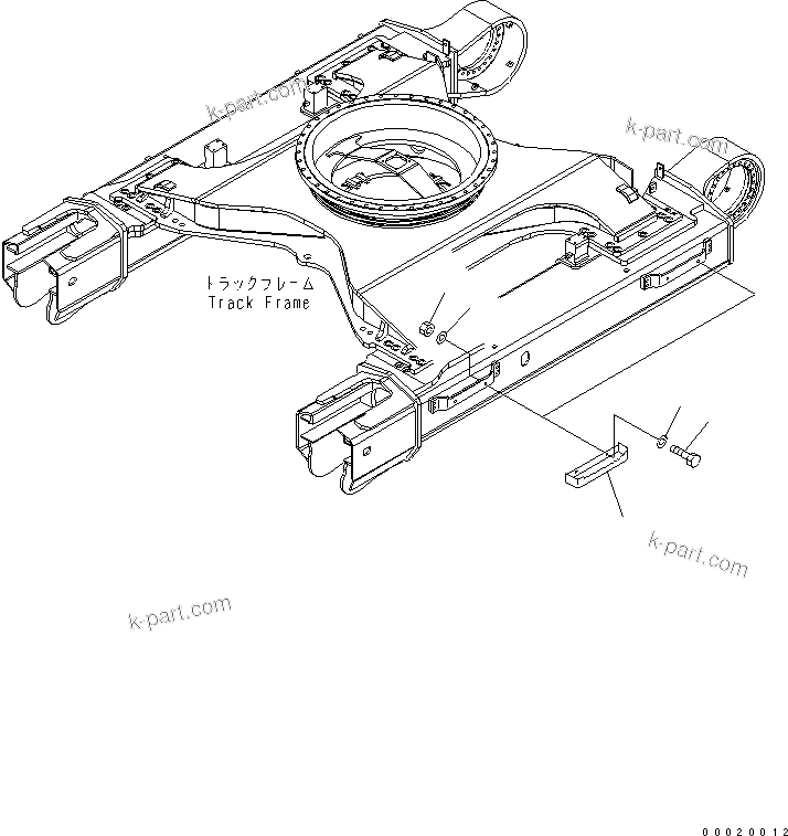 Komatsu parts book diagram for PC450LCHD-8 S/N K50001-UP: ADDITIONAL TRACK FRAME STEP (FOR 800MM AND 900MM WIDE TRACK SHOE)