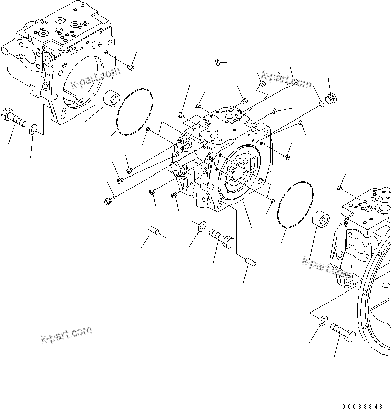 Komatsu parts book diagram for PC450LCHD-8 S/N K50001-UP: MAIN PUMP (2/11) (#K50001-K50483)