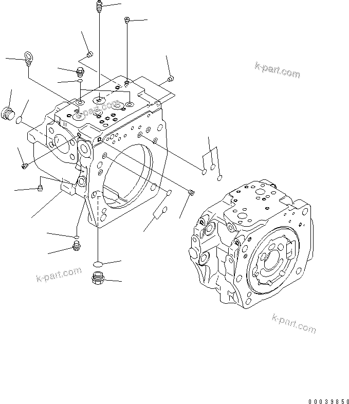 Komatsu parts book diagram for PC450LCHD-8 S/N K50001-UP: MAIN PUMP (6/11) (#K50001-K50483)