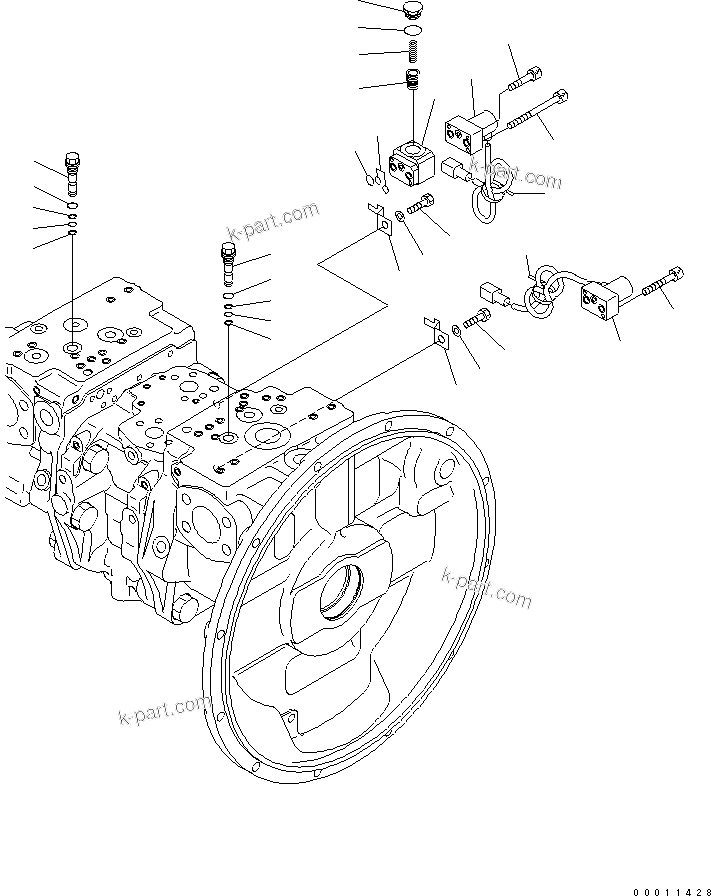 Komatsu parts book diagram for PC450LCHD-8 S/N K50001-UP: MAIN PUMP (11/11) (#K50484-)