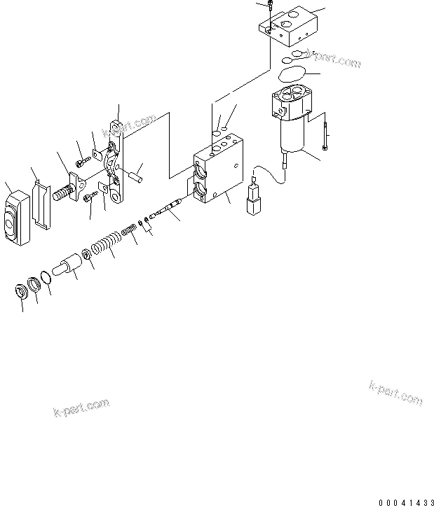 Komatsu parts book diagram for PC450LCHD-8 S/N K50001-UP: PPC VALVE (FOR 1-ATTACHMENT)