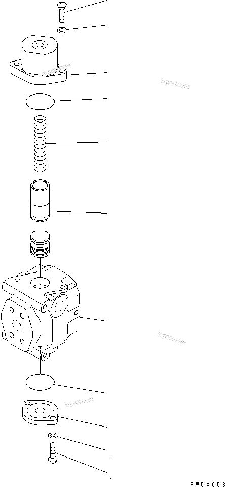 Komatsu parts book diagram for PC450LCHD-8 S/N K50001-UP: SELECTOR VALVE