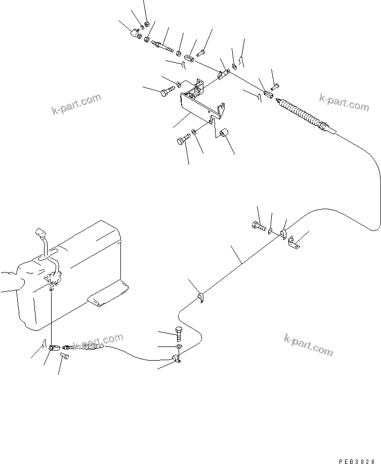 Komatsu parts book diagram for PC450LC-6Z S/N 10001-UP: FUEL CONTROL (MECHANICAL GOVERNOR)(#10156-)