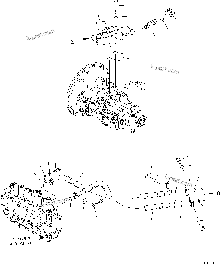 Komatsu parts book diagram for PC450LC-6Z S/N 10001-UP: DELIVERY LINE (BLOCK) (WITH INLINES FILTER)(#12144-)