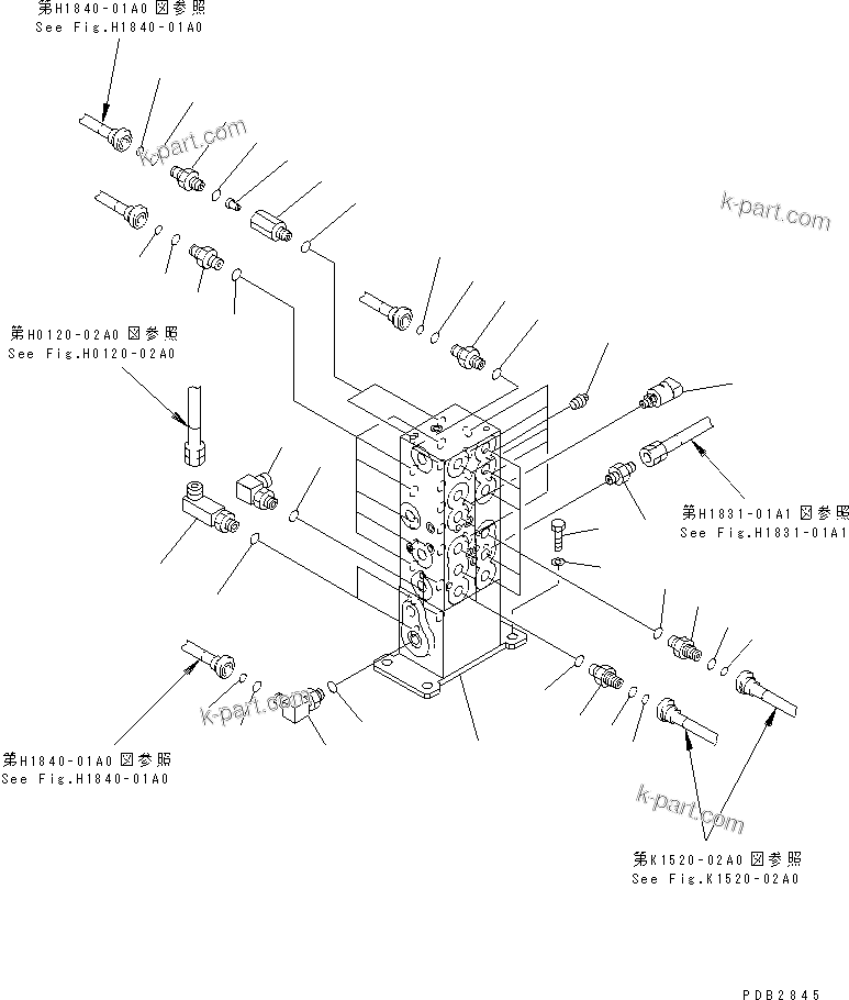 Komatsu parts book diagram for PC450LC-6Z S/N 10001-UP: SHUTTLE VALVE (WITH SENSOR)(#10156-11999)