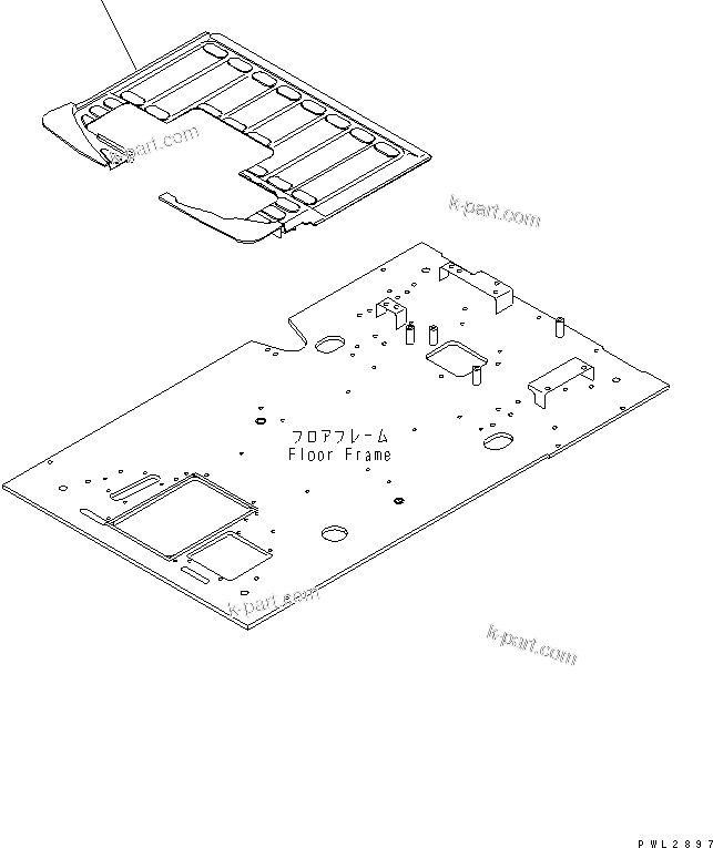 Komatsu parts book diagram for PC450LC-6Z S/N 10001-UP: FLOOR MAT (LC)(#12751-)