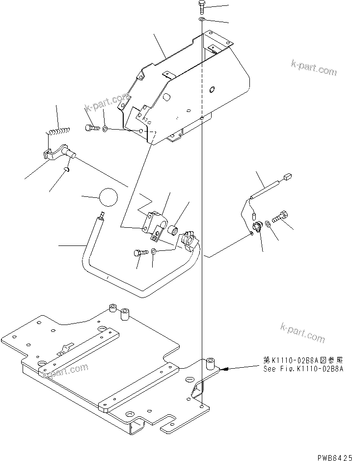 Komatsu parts book diagram for PC450LC-6Z S/N 10001-UP: FLOOR FRAME (LEFT STAND) (STAND)(#12001-12591)
