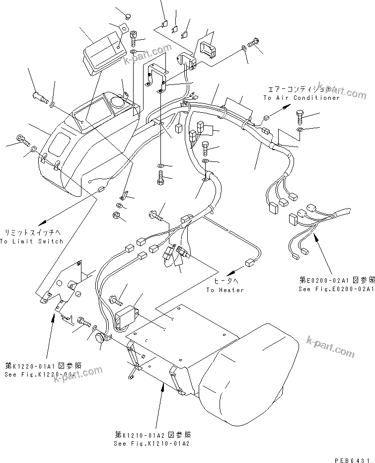 Komatsu parts book diagram for PC450LC-6Z S/N 10001-UP: FLOOR FRAME (RIGHT STAND) (STAND ? FRAME AND ADJUSTER)(#10209-11999)