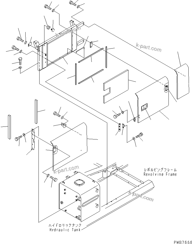 Komatsu parts book diagram for PC450LC-6Z S/N 10001-UP: LEFT SIDE DOOR (MACHINE CAB)(#12001-12143)