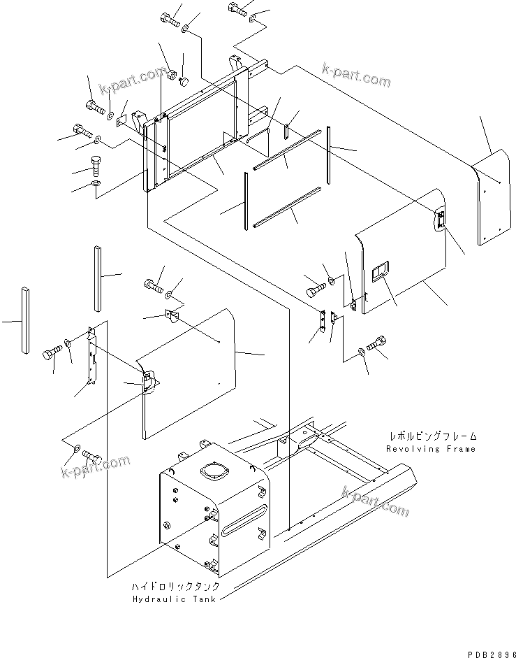 Komatsu parts book diagram for PC450LC-6Z S/N 10001-UP: LEFT SIDE DOOR (MACHINE CAB)(#10156-11999)