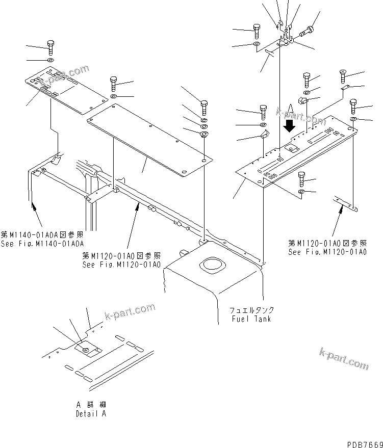 Komatsu parts book diagram for PC450LC-6Z S/N 10001-UP: COVER (UPPER) (MACHINE CAB)(#12001-12143)