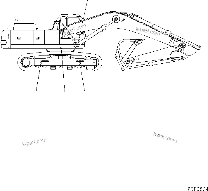 Komatsu parts book diagram for PC450LC-6Z S/N 10001-UP: PLATE(#10156-)