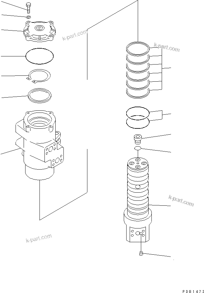 Komatsu parts book diagram for PC450LC-6Z S/N 10001-UP: SWIVEL JOINT(#10001-12143)