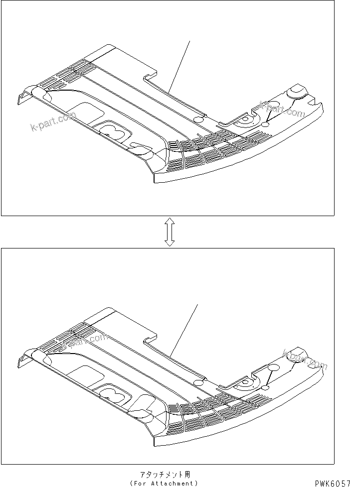 Komatsu parts book diagram for PC45R-8 S/N 5001-UP: FLOOR MAT (FOR CANOPY) (FOR USA)(#5597-)