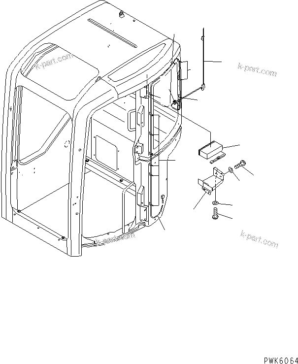 Komatsu parts book diagram for PC45R-8 S/N 5001-UP: RADIO (FM/AM)