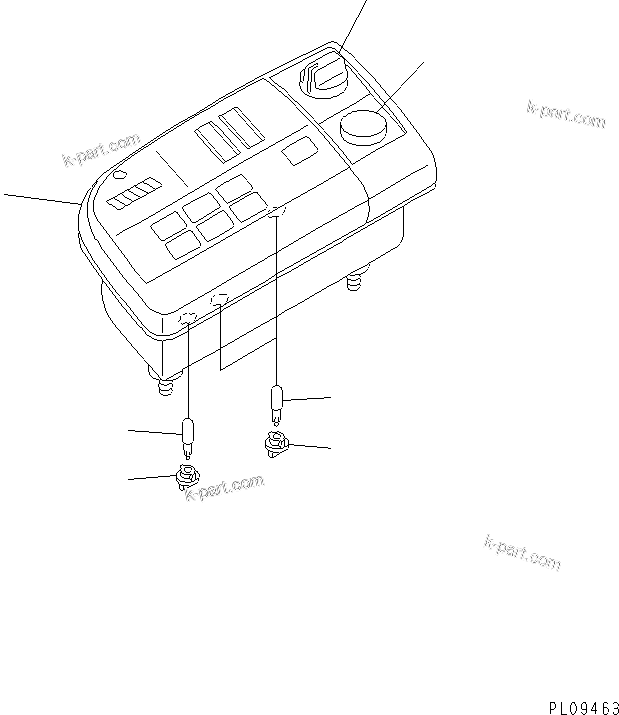 Komatsu parts book diagram for PC45R-8 S/N 5001-UP: MONITOR PANEL (FOR CANOPY)
