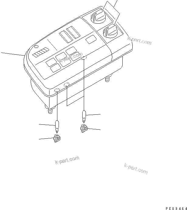 Komatsu parts book diagram for PC45R-8 S/N 5001-UP: MONITOR PANEL (FOR CAB)