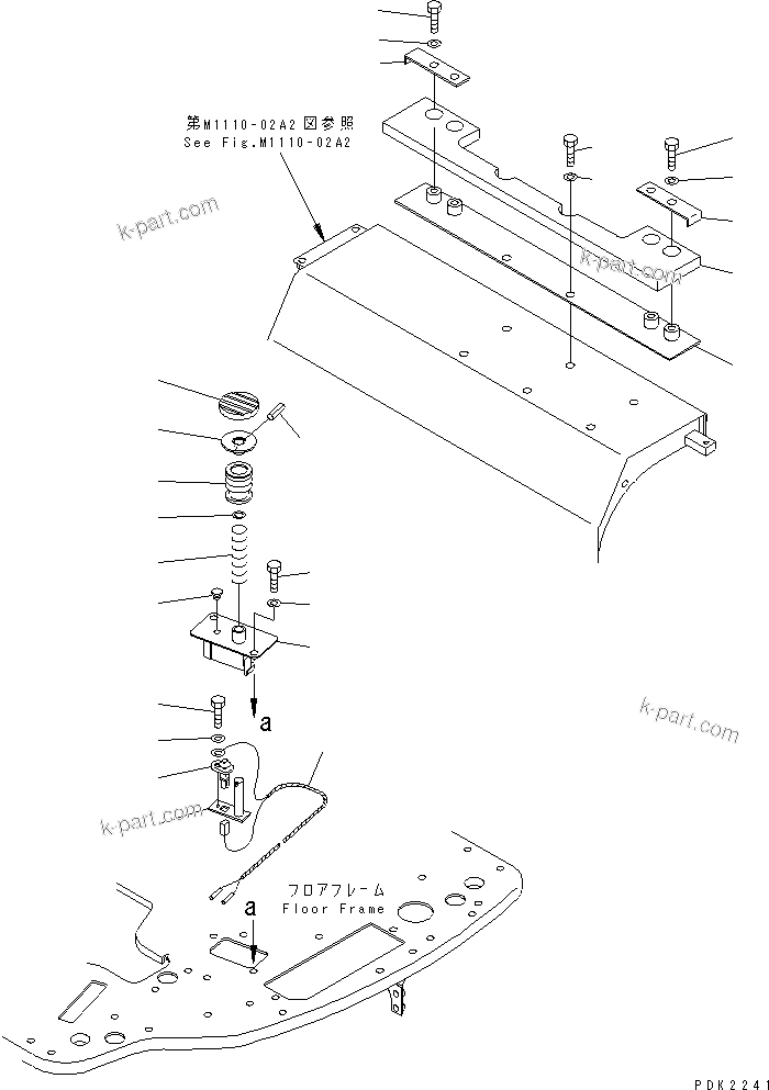 Komatsu parts book diagram for PC45R-8 S/N 5001-UP: FLOOR COVER (TRAVEL SPEED PEDAL) (FOR CAB AND AIR-CON)