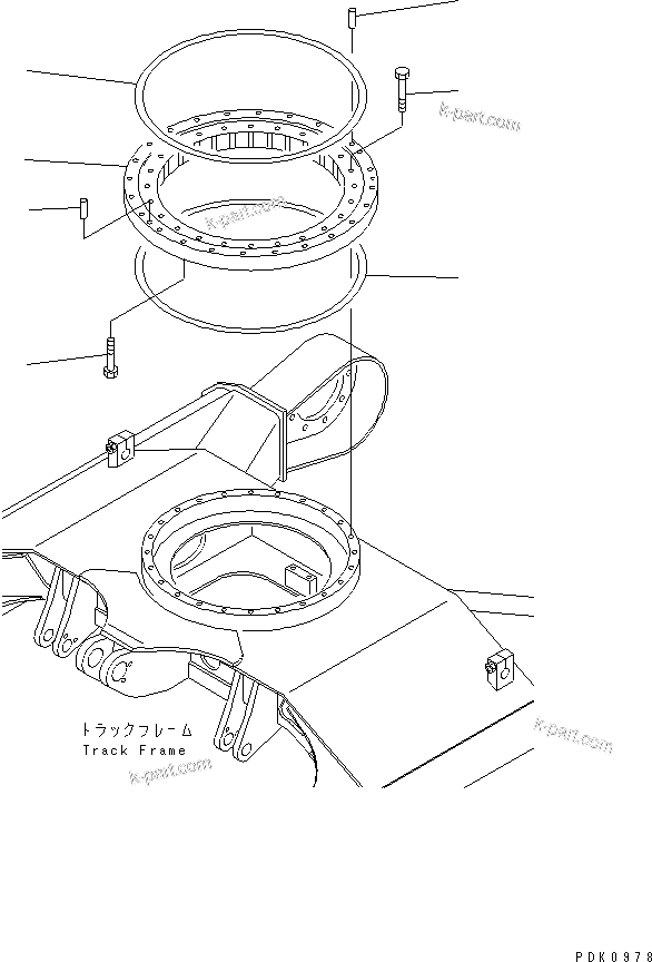 Komatsu parts book diagram for PC45R-8 S/N 5001-UP: SWING CIRCLE
