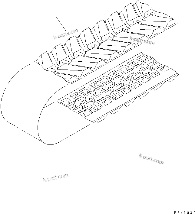 Komatsu parts book diagram for PC45R-8 S/N 5001-UP: TRACK SHOE (FOR RUBBER SHOE)