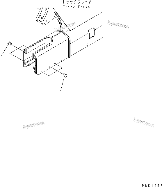 Komatsu parts book diagram for PC45R-8 S/N 5001-UP: TRACK GUARD (FOR RUBBER SHOE)
