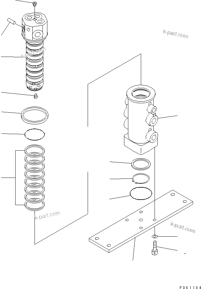 Komatsu parts book diagram for PC45R-8 S/N 5001-UP: SWIVEL JOINT