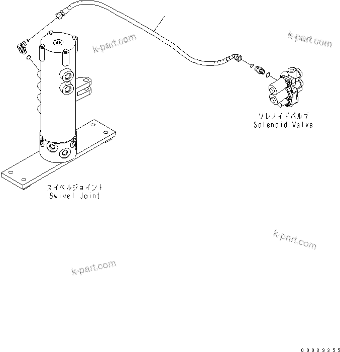 Komatsu parts book diagram for PC50MR-2 S/N 5001-UP (For North America): P.P.C. MAIN LINE (ADDITONAL PART) (FOR POWER ANGLE BLADE)