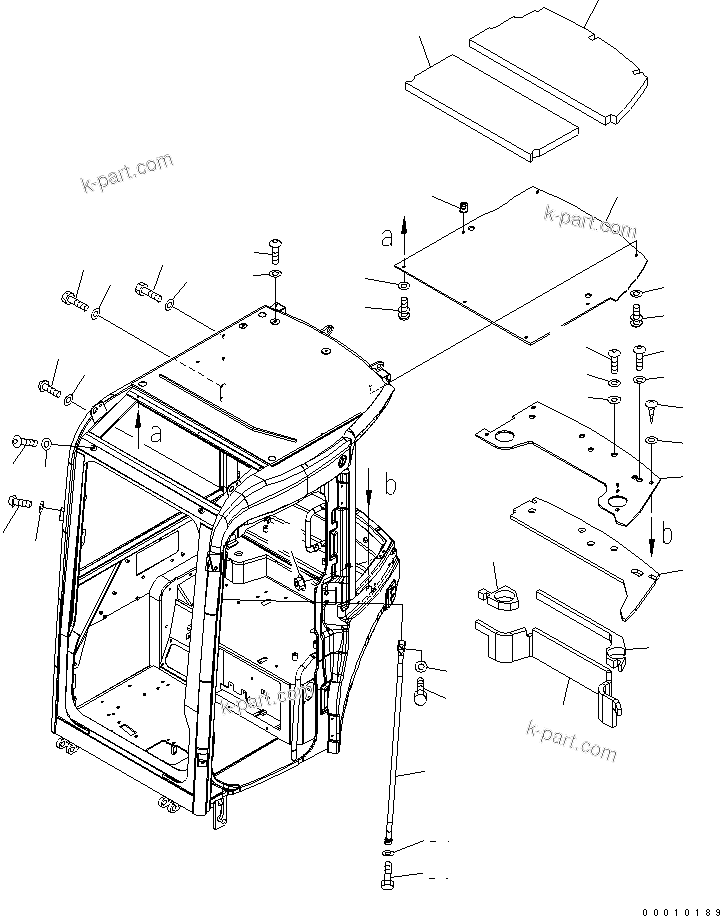 Komatsu parts book diagram for PC50MR-2 S/N 5001-UP (For North America): OPERATOR'S CAB (8/8) (CAB RELATED PART)(#5001-5226)