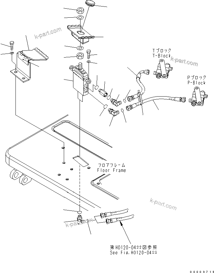Komatsu parts book diagram for PC50MR-2 S/N 5001-UP (For North America): OPERATOR'S CAB (BOOM SWING CONTROL)
