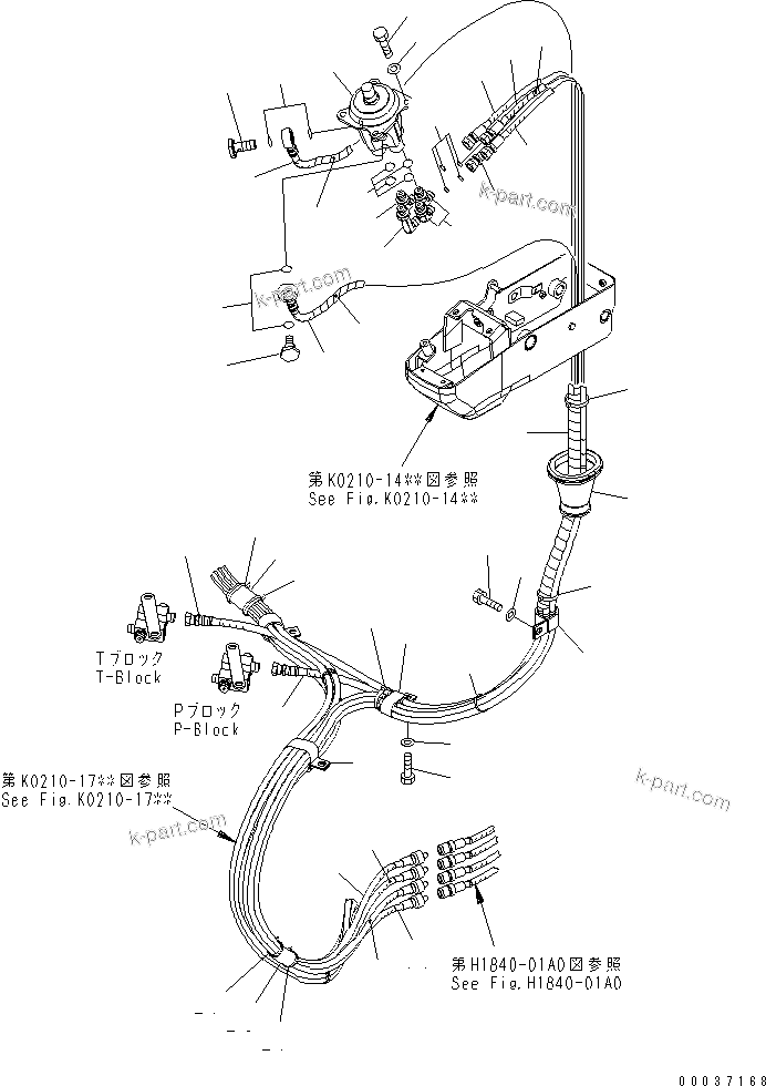 Komatsu parts book diagram for PC50MR-2 S/N 5001-UP (For North America): OPERATOR'S CAB (PIPING L.H.) (FOR EU) (HIGH ALTITUDE SPEC.)