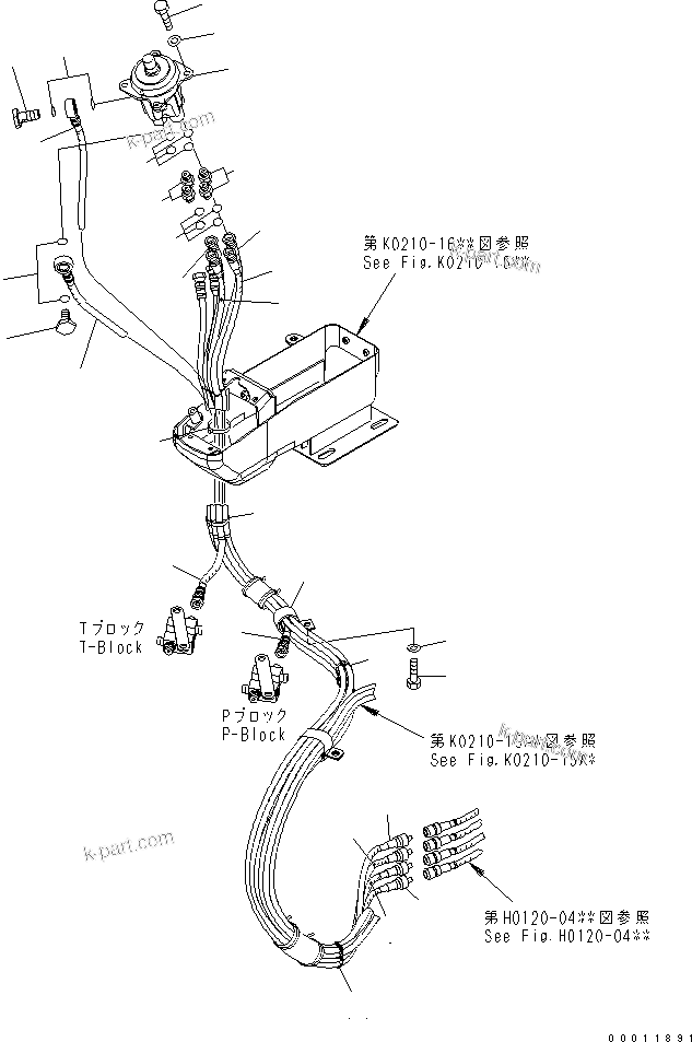 Komatsu parts book diagram for PC50MR-2 S/N 5001-UP (For North America): OPERATOR'S CAB (PIPING R.H.) (FOR P.A. ? WITH AIR CONDITIONER)(#6004-)