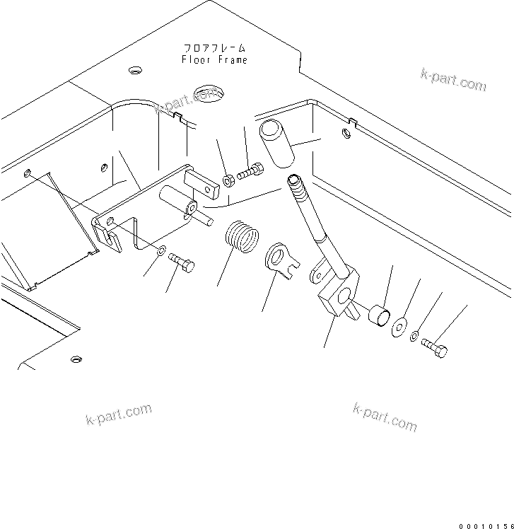 Komatsu parts book diagram for PC50MR-2 S/N 5001-UP (For North America): OPERATOR'S CAB (FUEL CONTROL)
