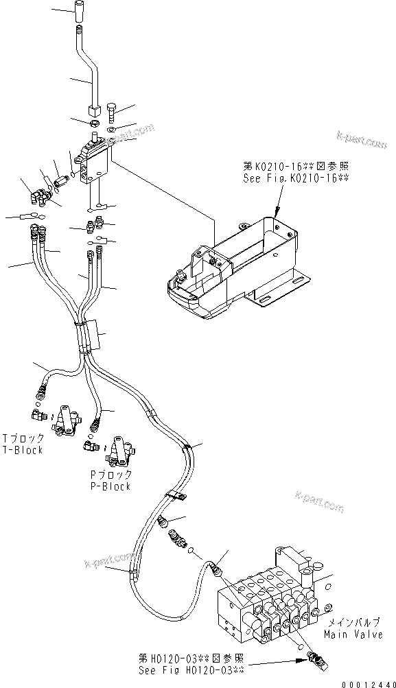 Komatsu parts book diagram for PC50MR-2 S/N 5001-UP (For North America): OPERATOR'S CAB (BLADE CONTROL) (EXCEPT JAPAN)