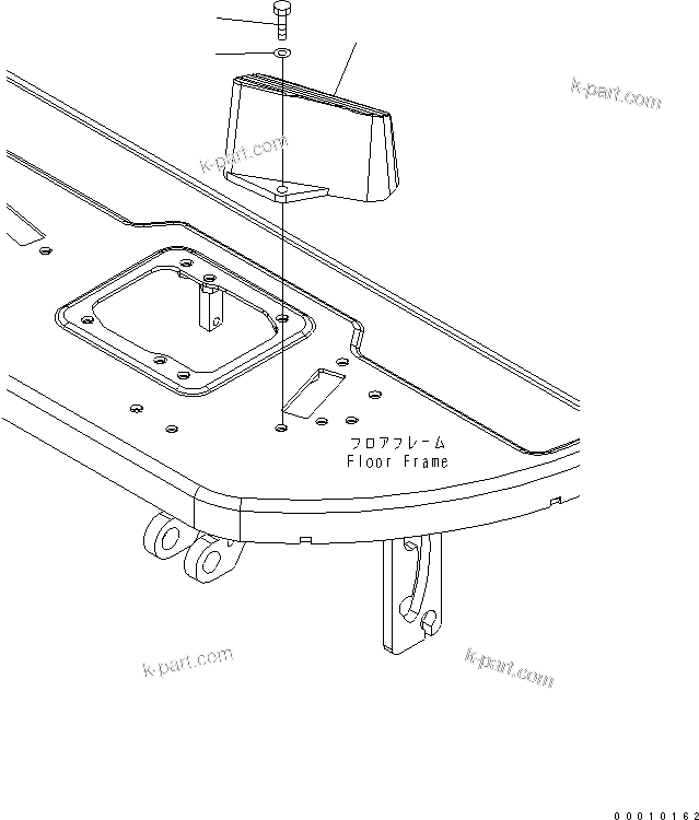 Komatsu parts book diagram for PC50MR-2 S/N 5001-UP (For North America): OPERATOR'S CAB (FOOT REST L.H.)