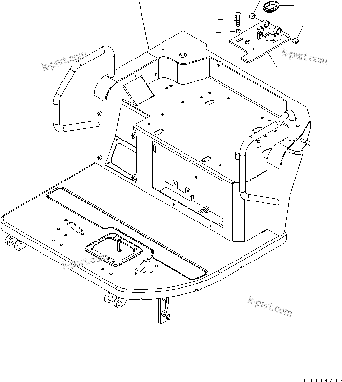 Komatsu parts book diagram for PC50MR-2 S/N 5001-UP (For North America): FLOOR FRAME (FRAME AND BASE) (CANOPY)