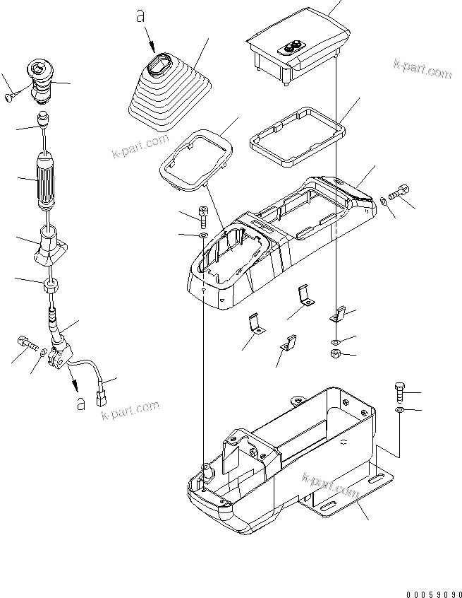Komatsu parts book diagram for PC50MR-2 S/N 5001-UP (For North America): FLOOR FRAME (CONSOLE R.H.) (CANOPY) (FOR NORTH AMERICA)