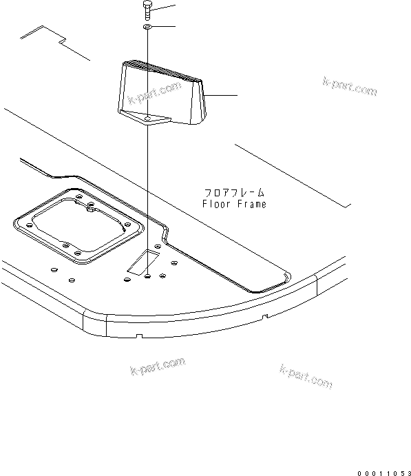 Komatsu parts book diagram for PC50MR-2 S/N 5001-UP (For North America): FLOOR FRAME (FOOT REST) (CANOPY)