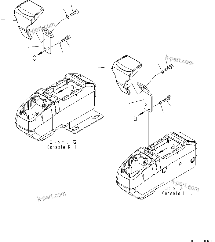 Komatsu parts book diagram for PC50MR-2 S/N 5001-UP (For North America): FLOOR FRAME (ARM REST) (CANOPY)