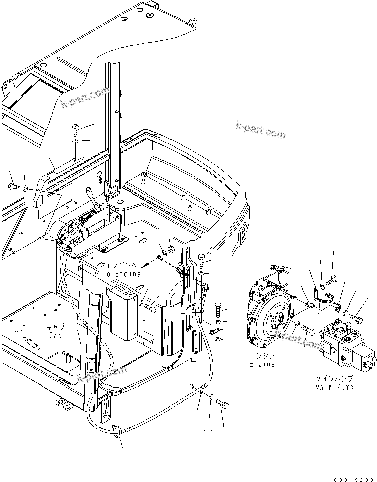 Komatsu parts book diagram for PC50MR-2 S/N 5001-UP (For North America): FLOOR COVER (FOR AIR CONDITIONER)