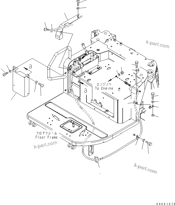 Komatsu parts book diagram for PC50MR-2 S/N 5001-UP (For North America): FLOOR COVER (FOR CANOPY) (FOR NORTH AMERICA)(#8550-)