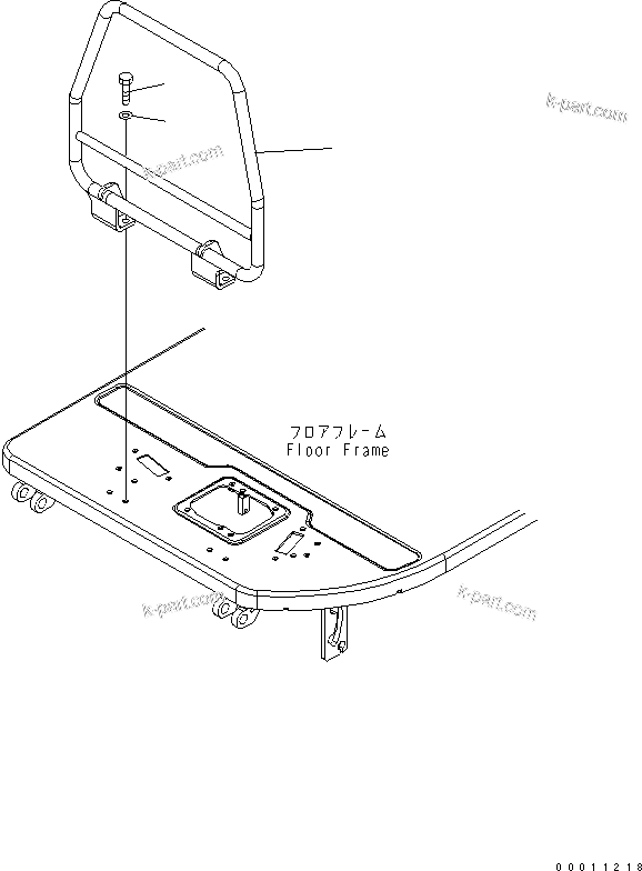 Komatsu parts book diagram for PC50MR-2 S/N 5001-UP (For North America): HAND RAIL